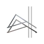 Estructura de aluminio para 2 paneles inclinacion fija 30° hasta 450 w - No incluye omegas y medias omegas.