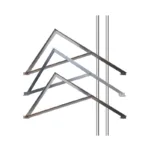 Estructura de aluminio para 3 paneles inclinacion fija 30° más de 450 w - No incluye omegas y medias omegas.